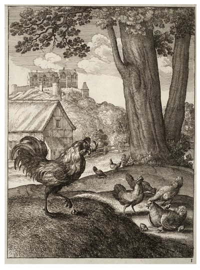 The Cock and the Jewel by Wenceslaus Hollar